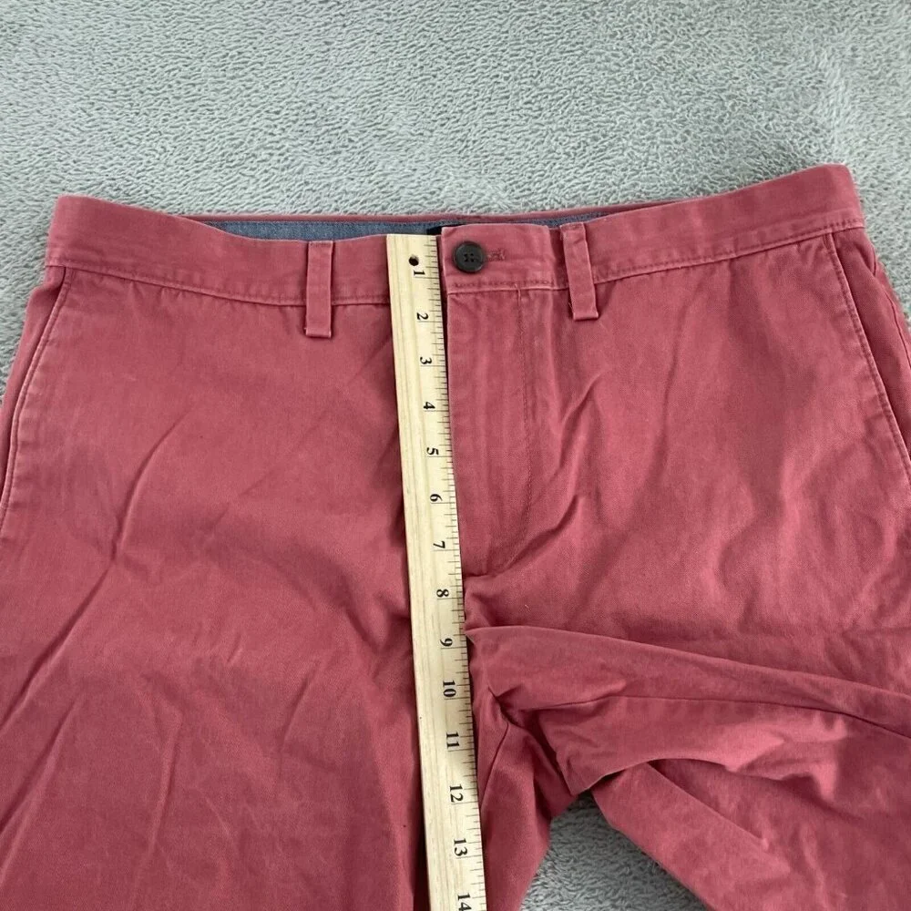 Banana Republic Aiden Mens Chino Shorts Size 34 Pink Cotton 4804